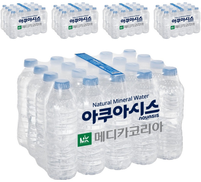 아쿠아시스 생수 무라벨, 500ml, 100개