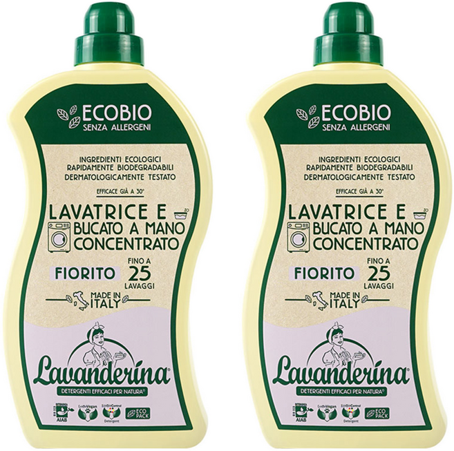 라반데리나 고농축 비건세탁세제 피오리향, 1L, 2개