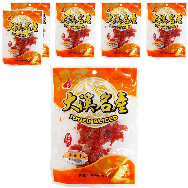 四乘六 素肉干 全素, 60g, 6包
