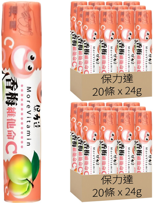 保力達 維他命C錠片 香梅 15錠, 24g, 40條