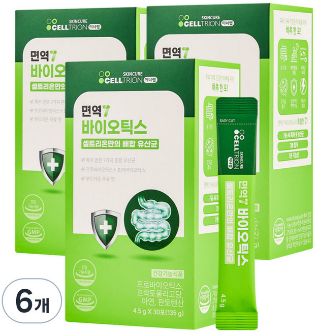 이너랩 면역7 바이오틱스 유산균, 135g, 6개