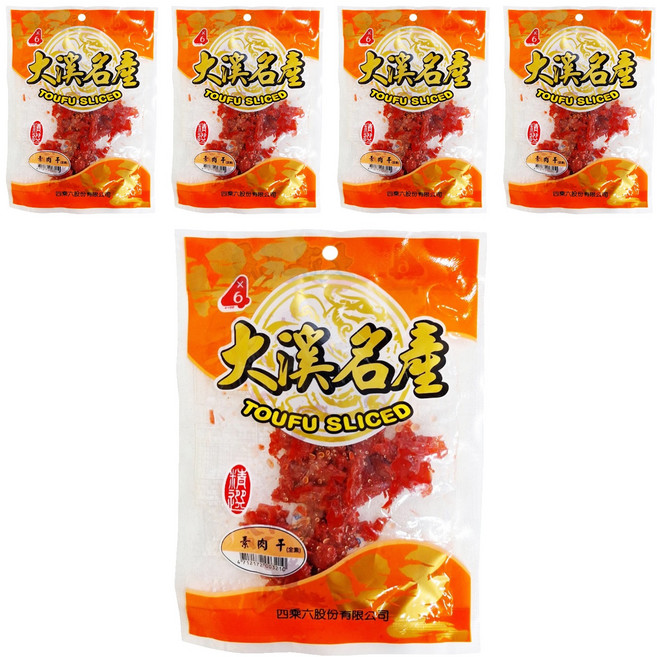 四乘六 素肉干 全素, 60g, 5包