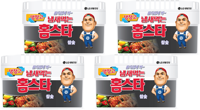 홈스타 냄새먹는 냉장고용 탈취제 참숯 본품, 420g, 4개
