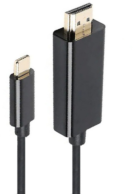 KTnet 廣鐸 4K 2K影音傳輸線 TYPE C公轉HDMI公, 1.8m, 黑色, 1個