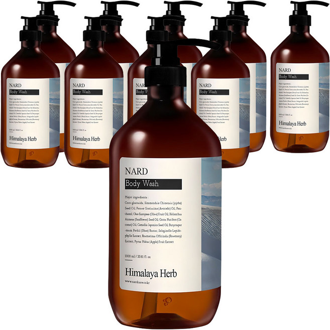 나드 리프레쉬 퍼퓸드 바디워시 화이트머스크향, 1L, 10개