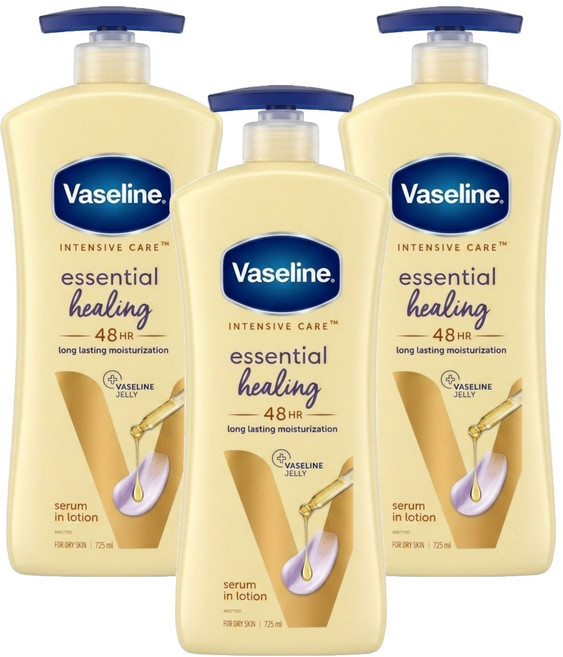 Vaseline 凡士林 身體乳液 全效滋養, 3瓶, 725ml