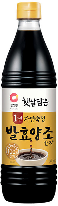 청정원 1년 자연숙성 발효양조간장, 1개, 840ml