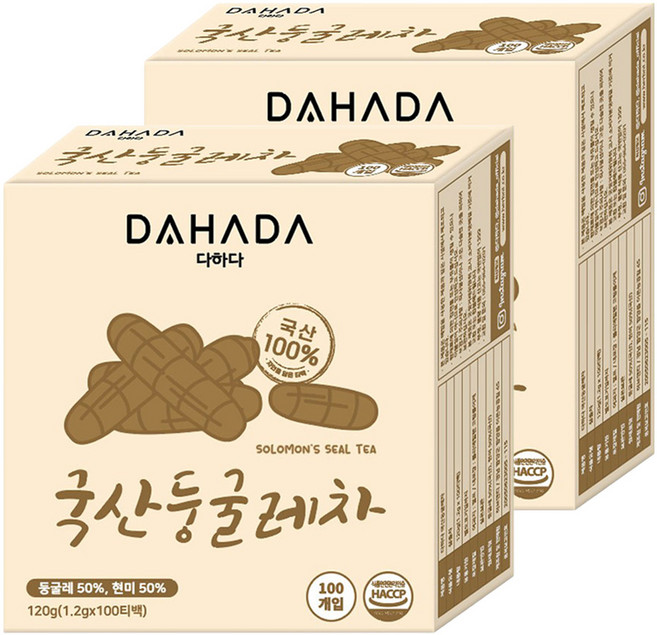 다하다 국산둥굴레차, 1.2g, 100개입, 2개