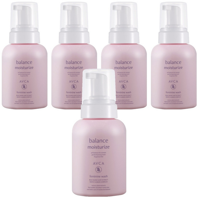 아브카 퓨어 앤 버블 약산성 여성청결제, 5개, 300ml