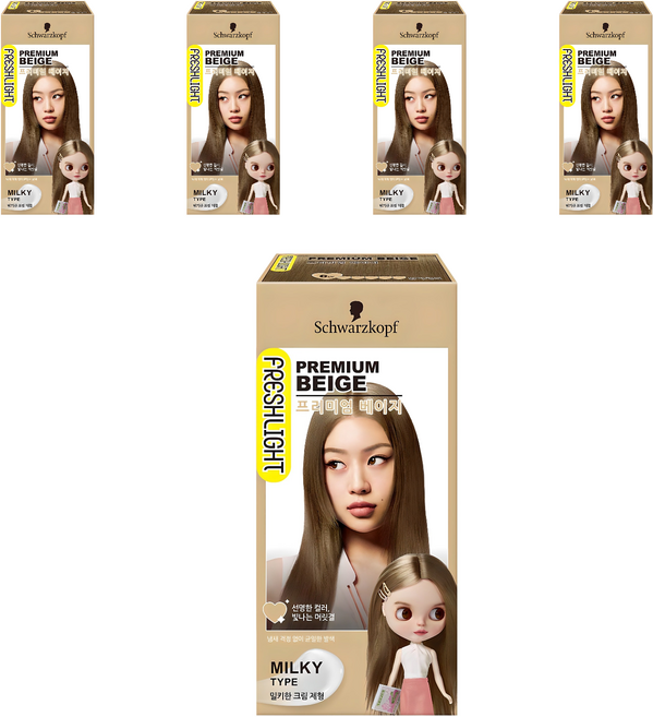 FRESHLIGHT 富麗絲 FRESHLIGHT染髮霜, 淺啡奶金, 5盒