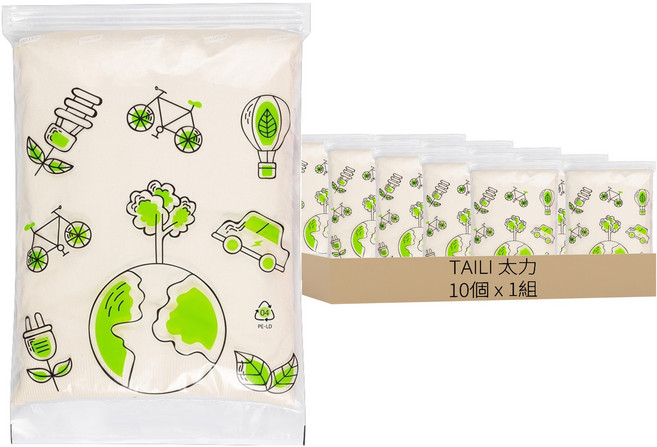 TAILI 太力 旅行大手卷式環保真空壓縮收納袋, 1組, 10個