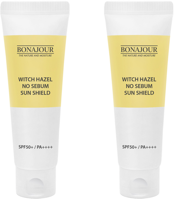 보나쥬르 위치하젤 노세범 썬쉴드 선크림 SPF50+ PA++++, 40ml, 2개