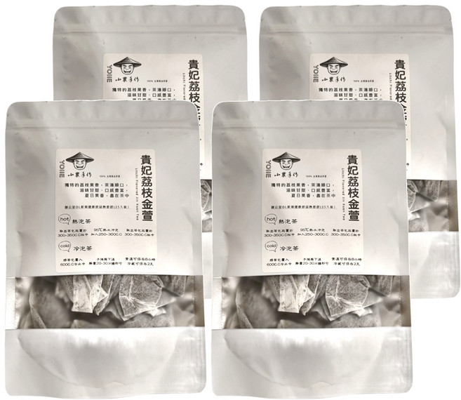 貴妃荔枝金萱三角立體茶包, 3g, 25包, 4袋