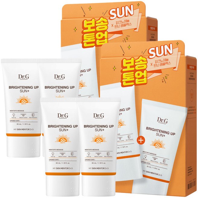 닥터지 브라이트닝 업 선 플러스 선크림 SPF50+ PA+++, 35ml, 4개