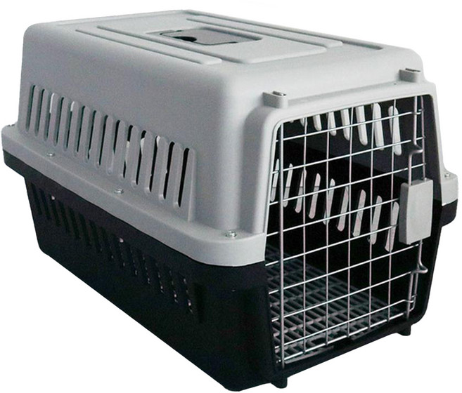 DING DONG PET 寵物航空籠, 黑色, 1個