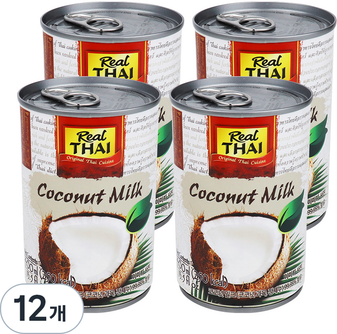 리얼타이 코코넛밀크, 400ml, 12개