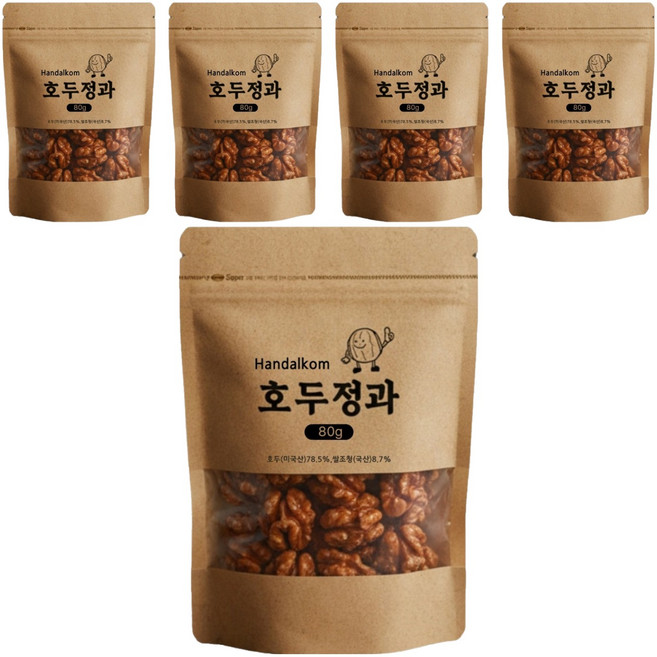 한달콤 호두정과, 80g, 5개