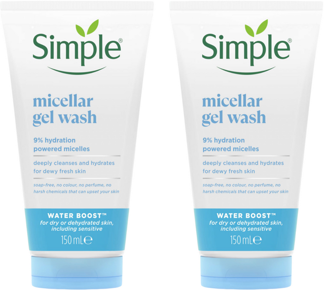 Simple 清妍 極致補水深層潔顏凝露, 150ml, 2條