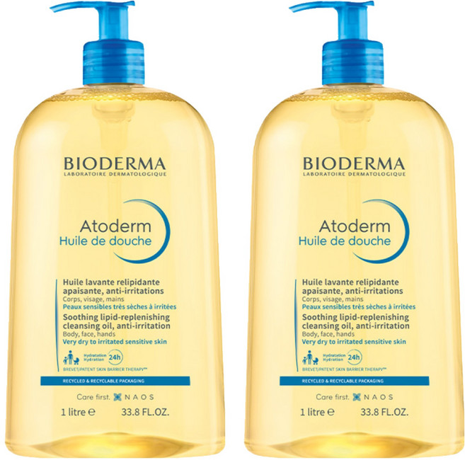BIODERMA 舒益輕沐浴油, 2個, 1L