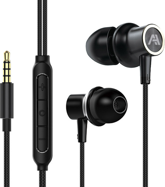 에이투 티타늄 다이나믹 드라이버 유선 이어폰 AW111 블랙 방수가능