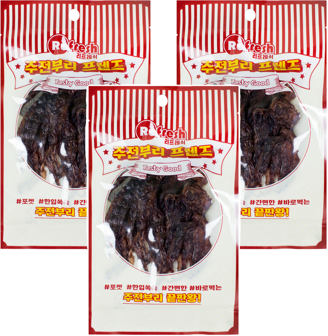 리프레쉬 말랑 오징어 다리, 20g, 3개