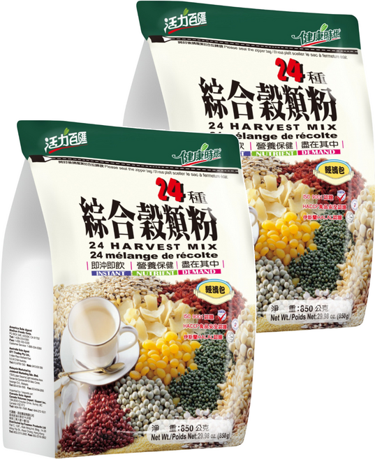 健康時代 24種綜合榖類粉 無糖, 850g, 2包