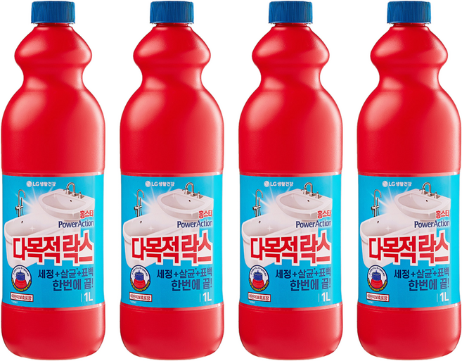 홈스타 파워액션 다목적 락스, 1L, 4개