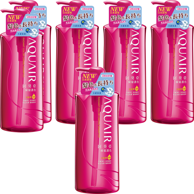 AQUAIR 阿葵亞 瞬耀護色洗髮精 保濕型, 600ml, 6瓶