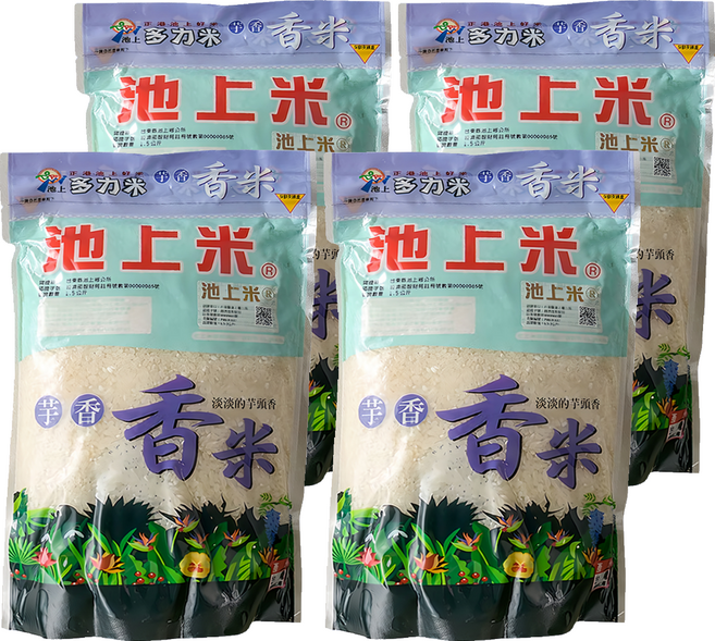 池上多力米 芋香米, 1.5kg, 4袋, CNS一等米