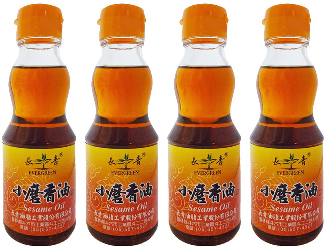 EVERGREEN 長青 小磨香油, 180ml, 4瓶