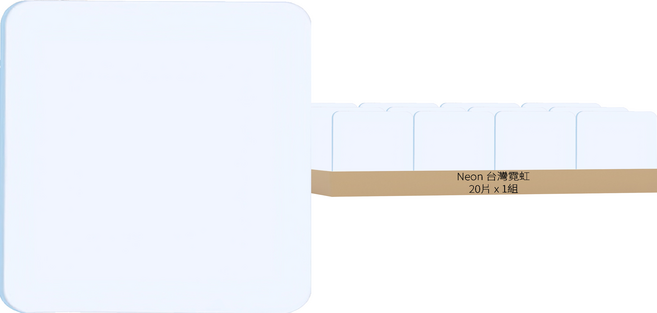 Neon 台灣霓虹 強力奈米耐高溫雙面貼片 20片, 1組