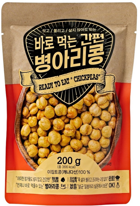 밤뜨래 바로먹는 간편 병아리콩, 1개, 200g