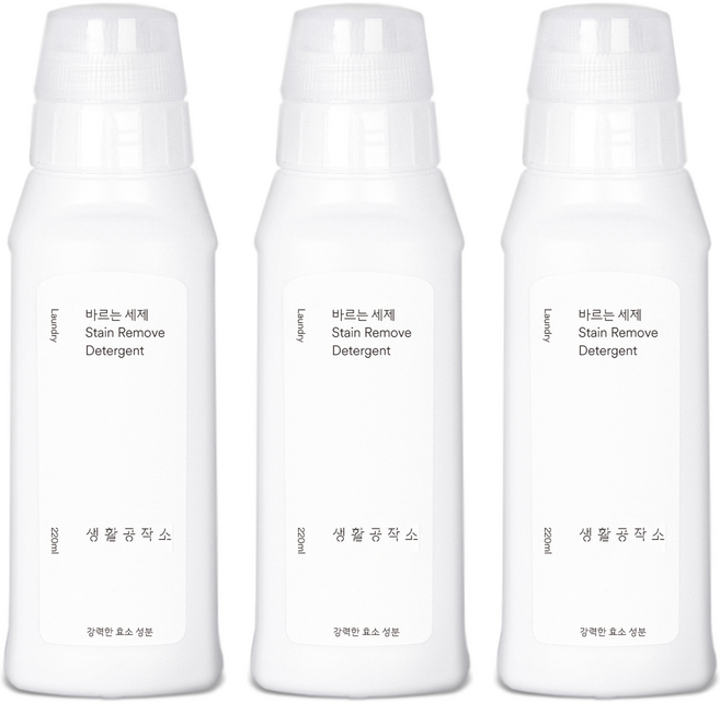 생활공작소 바르는 세제, 220ml, 3개