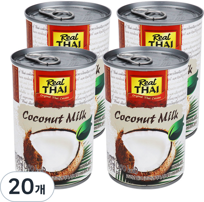 리얼타이 코코넛 밀크, 400ml, 20개