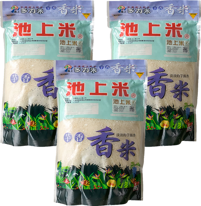 池上多力米 芋香米, 1.5kg, 3袋, CNS一等米