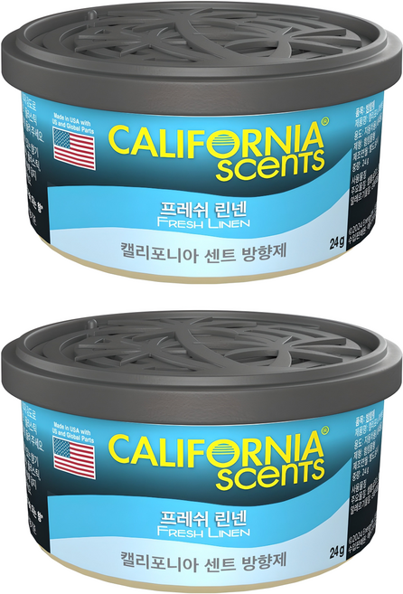캘리포니아센트 방향제, 2개, 프레쉬 린넨