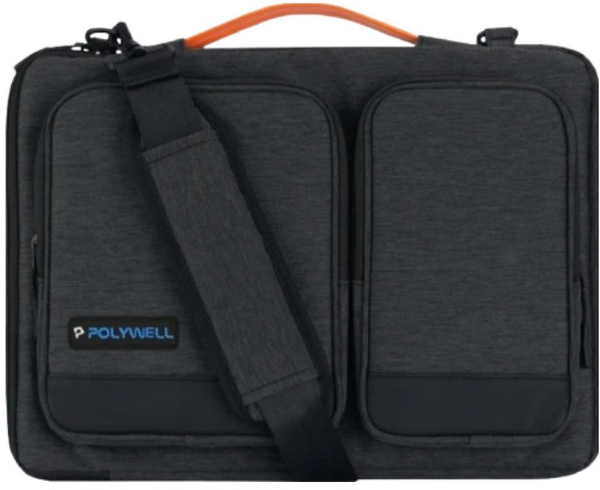 POLYWELL 寶利威爾 多功能時尚肩背/手提筆電包 PW15-T65-0382, 黑色, 1個