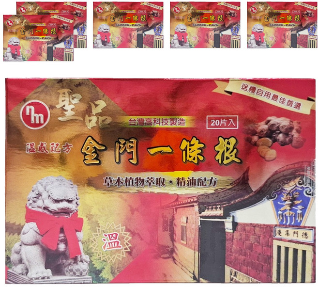 Nan Me Pharmaceutical 南美製藥 聖品一條根溫感貼布, 20片, 6盒