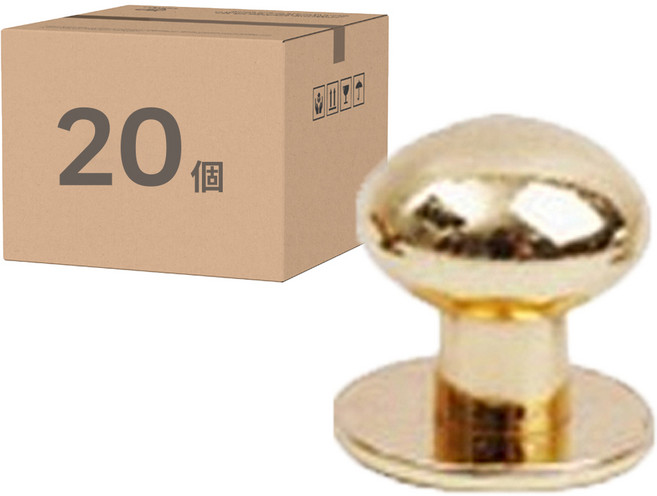 皮革工藝固定扣 12mm, 20個, 金色