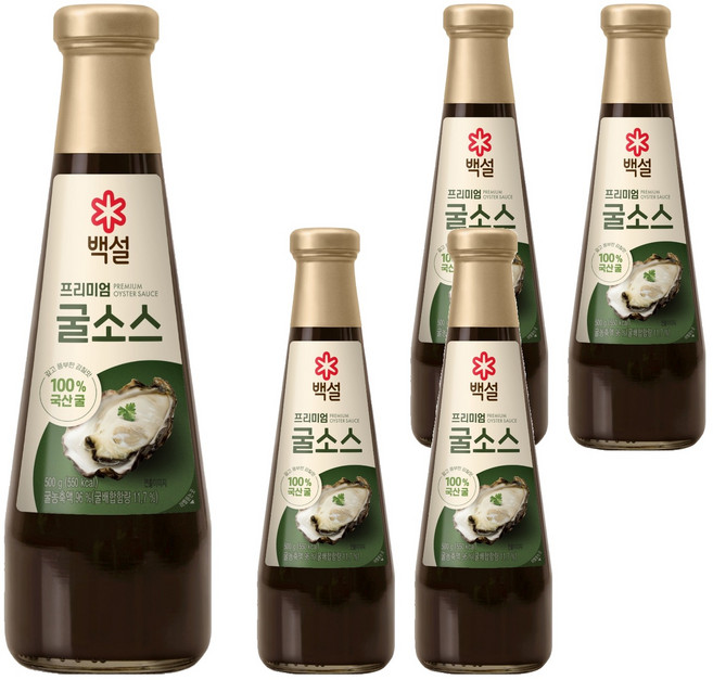 백설 프리미엄 굴소스, 500g, 5개