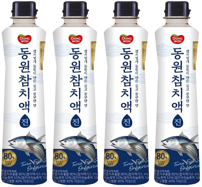 동원 참치액 진, 900g, 4개