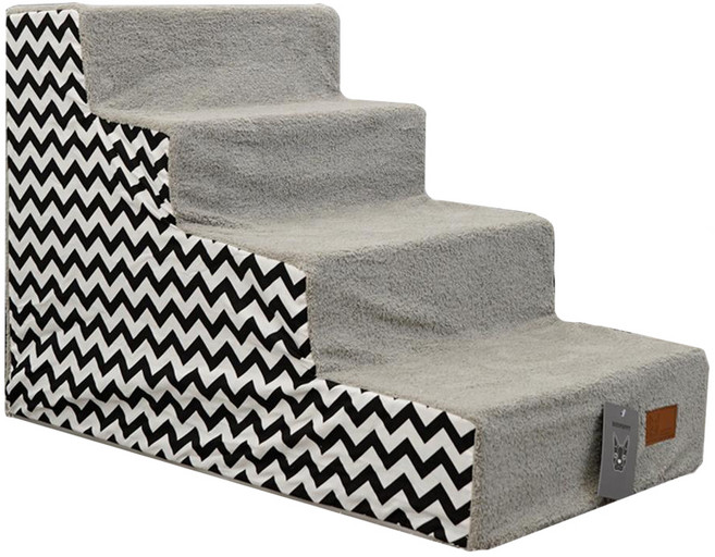 REDPUPPY 環保邦比寵物階梯 4層, 灰色, 1個