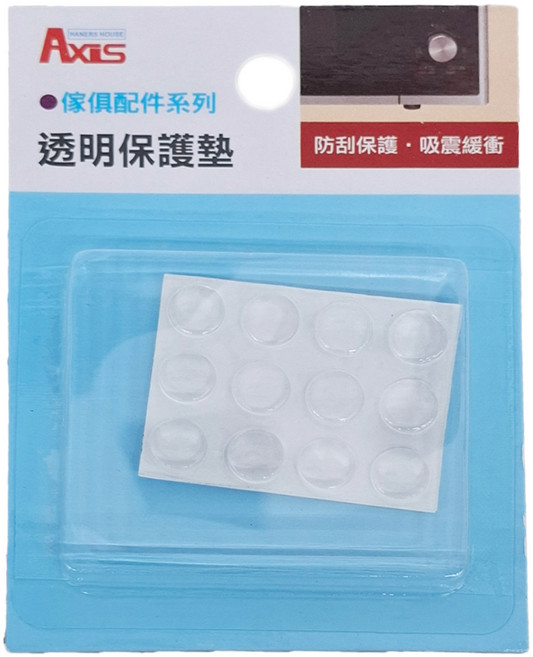 AXIS 艾克思 家俱電器防刮止滑吸震透明保護墊, 24個, 2組