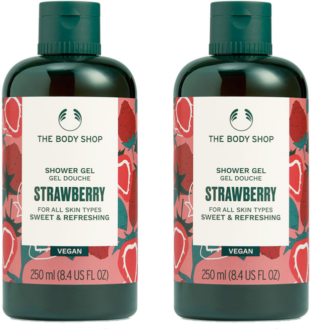 더바디샵 샤워 젤 스트로베리, 250ml, 2개