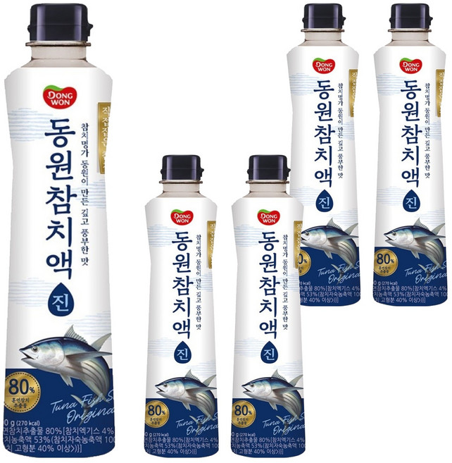 동원 참치액 진, 900g, 5개