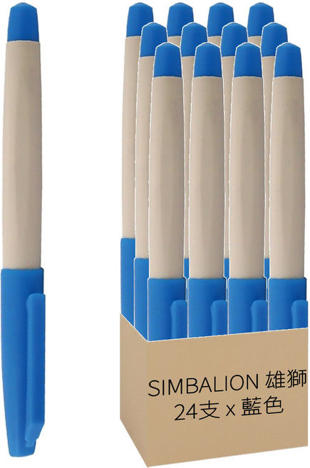 SIMBALION 雄獅 簽字筆 88 1.0mm, 藍色, 24支