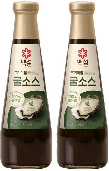 백설 프리미엄 굴소스, 2개, 500g