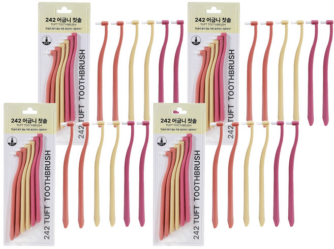 242 어금니 둥근모 칫솔, 6개입, 4세트