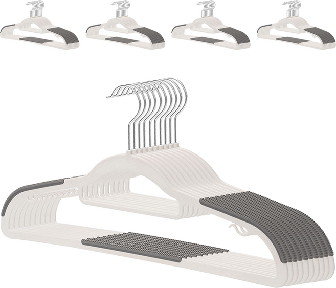 코멧 홈 미끄럼방지 회전형 옷걸이, 그레이, 50개
