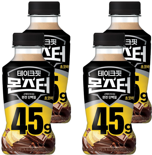 TAKEFIT 巧克力香蕉肌肉專用蛋白飲, 350ml, 4瓶